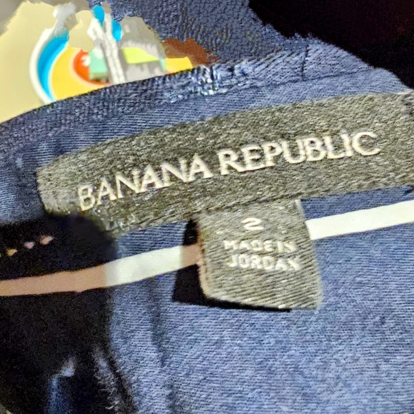 Banana Republic Pants Womens Sz 02 Blue White Polka Dot Skinny Low-Rise Jegging - Picture 5 of 7